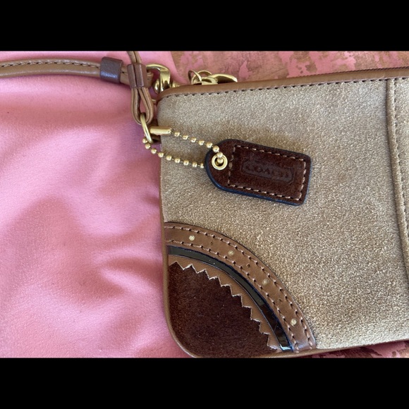 Coach Suede Wristlet - Picture 2 of 4